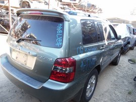 2006 TOYOTA HIGHLANDER GREEN 3.3L AT 2WD Z17844